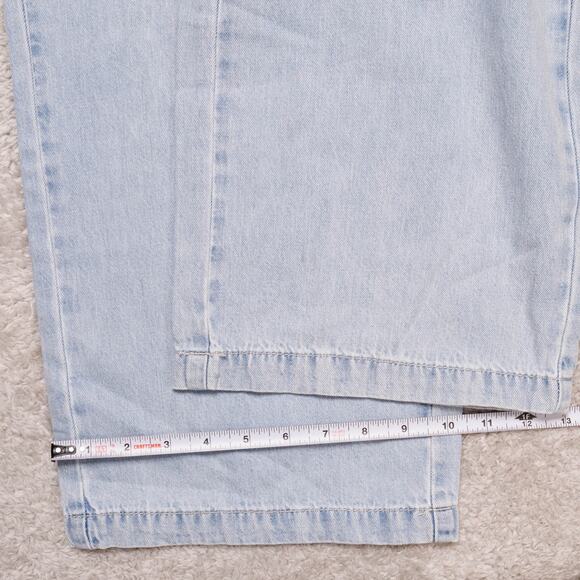 H&M Wide Leg Pull On Blue Wash Denim Pants Jeans Womens Size M NWT - Picture 9 of 9